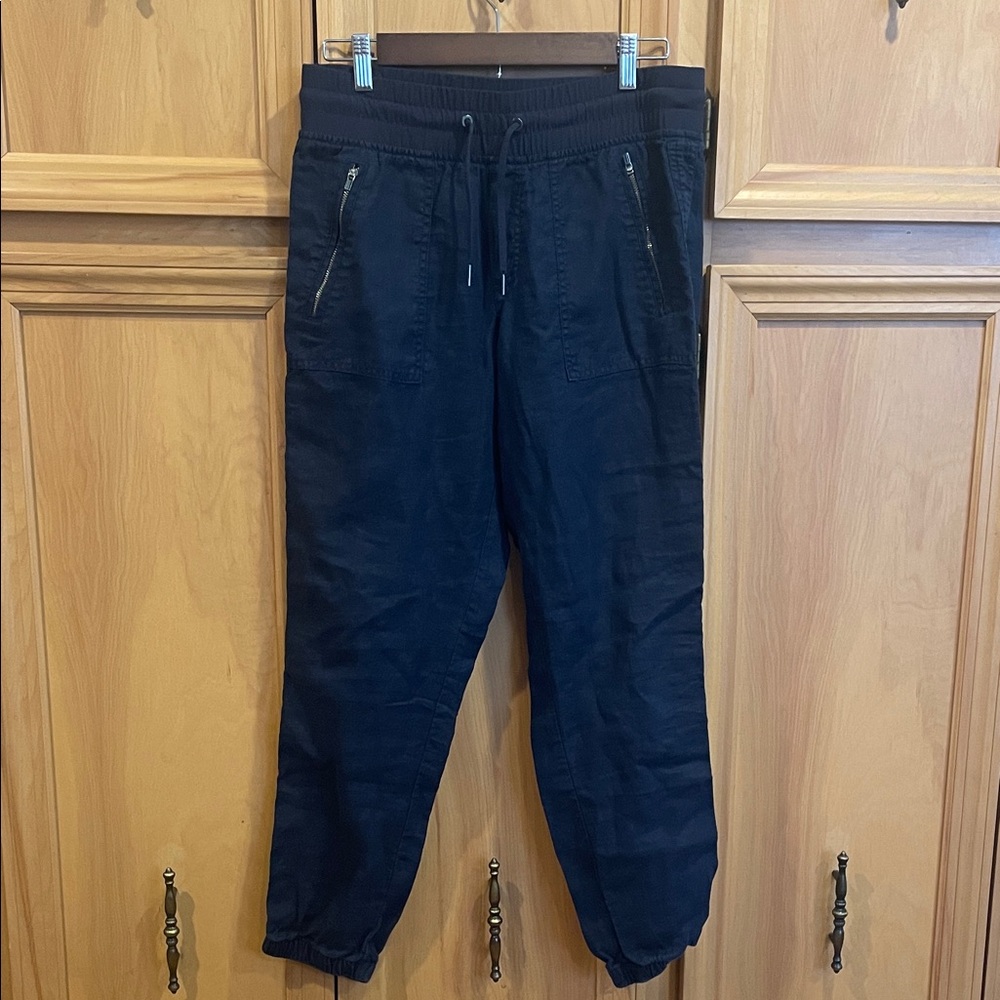 Athleta Cabo Linen Pants size 6 navy - Picture 2 of 11